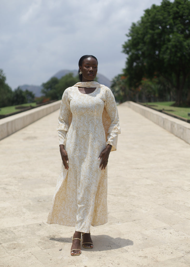 skye basic dress with scarf