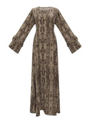 beige print skye dress