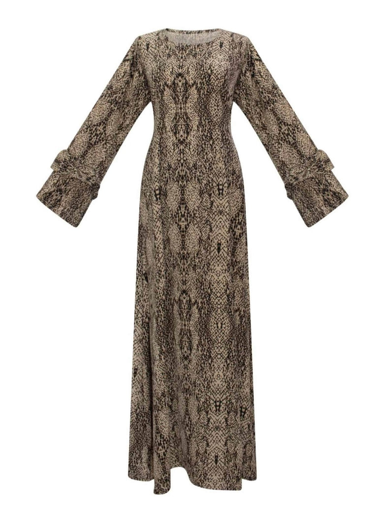 beige print skye dress