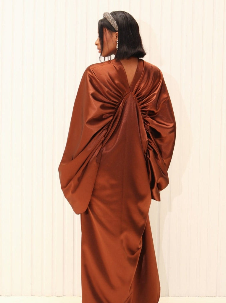 Marie, West African Bubu Inspired Dress in bronze