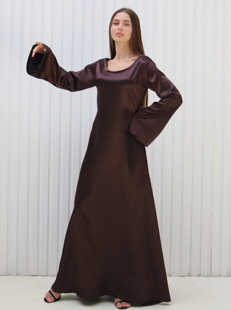 Mona Inner Dress in coffee brown