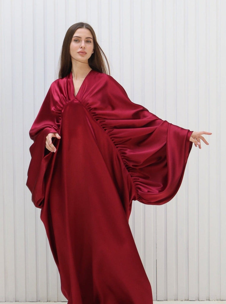 Marie, West African Bubu dress in red