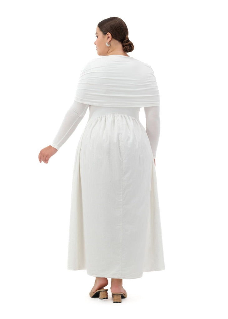 MissFM Vera White Neutral Drop back view