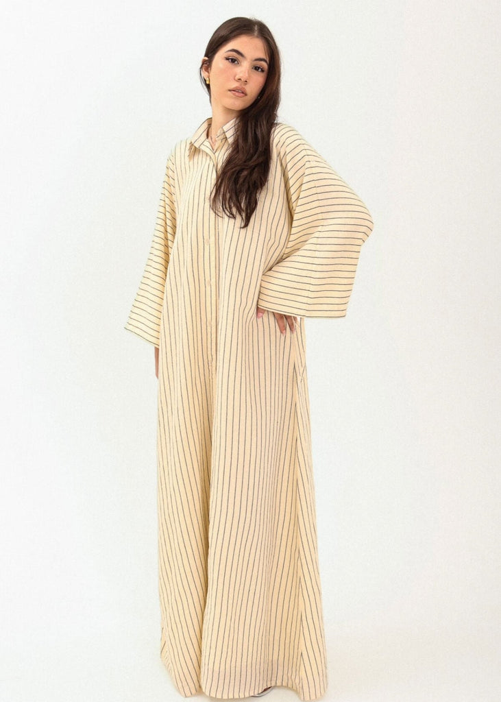 mimi shirt dress in cream